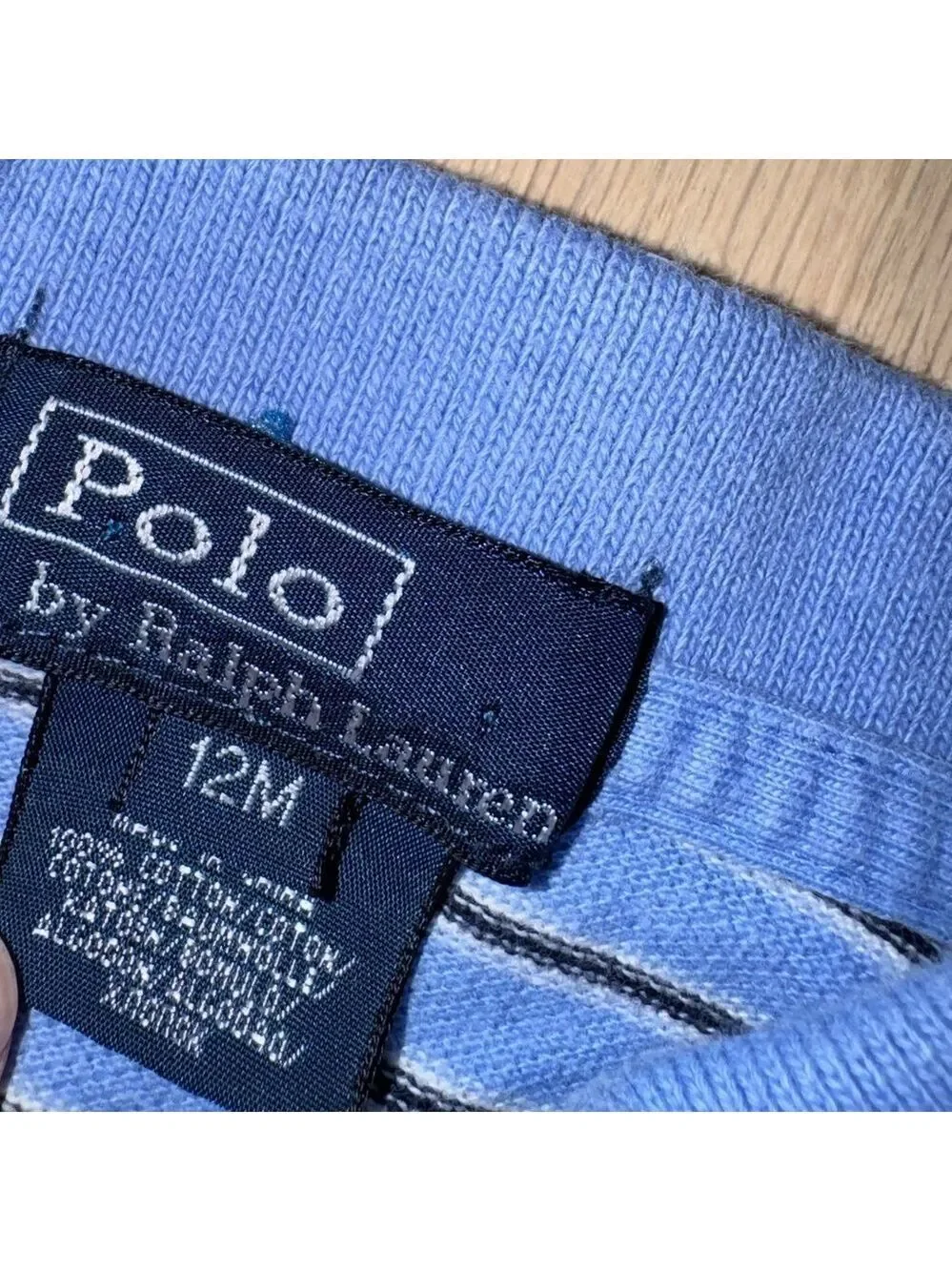 Polo by Ralph Lauren Blue Striped Collared Shirt With Buttons Size Boys 12M